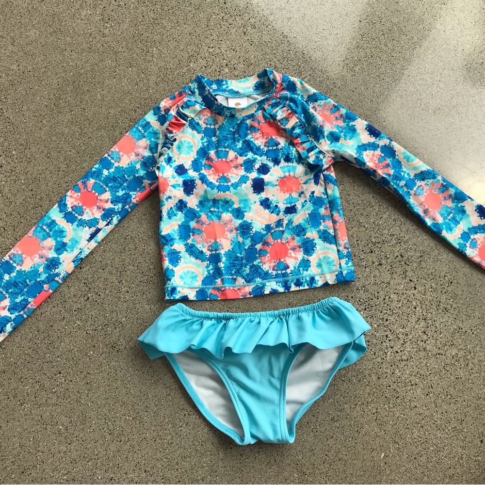 Tucker + Tate Blue and Pink Rashguard Swim Set